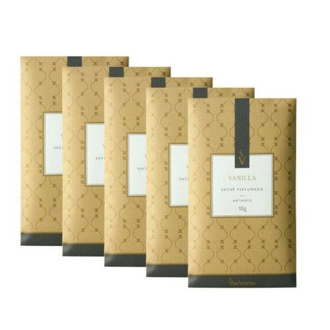 Kit 5 Saches Perfumados 10g Vanilla Via Aroma