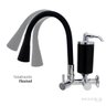 Torneira de Cozinha Preto Gourmet Parede com Filtro Inox Flexível bico Arejador Duplo Jato - 2