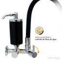 Ver imagem 5 de Torneira de Cozinha Preto Gourmet Parede com Filtro Inox Flexível bico Arejador Duplo Jato