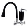 Torneira de Cozinha Preto Gourmet Parede com Filtro Inox Flexível bico Arejador Duplo Jato - 1