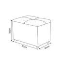 Ver imagem 4 de Puff Baú 60cm Porta Brinquedos Organizador com Assento Decorativo para Quarto Infantil Cinza