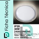 Ver imagem 3 de Plafon New York 30w Led Multitemperatura 3000k/4000k/6500k 2400lm 43cm Acrílico Transparente Moderna