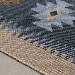 Passadeira Kilim Turco 0,60m x 1,80m Dupla Face Cinza - 2 Passadeira Kilim Turco 0,60m x 1,80m Dupla Face Cinza - 2