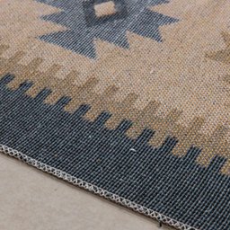 Passadeira Kilim Turco 0,60m x 1,80m Dupla Face Cinza - 5 Passadeira Kilim Turco 0,60m x 1,80m Dupla Face Cinza - 5