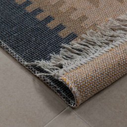 Passadeira Kilim Turco 0,60m x 1,80m Dupla Face Cinza - 6 Passadeira Kilim Turco 0,60m x 1,80m Dupla Face Cinza - 6