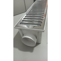 Grelha Pluvial modelo 15x50 Inox c/ Caixa Coletora Modular Branca Multi Saídas e Tela Anti Insetos - - 7