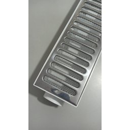 Grelha Pluvial modelo 15x50 Inox c/ Caixa Coletora Modular Branca Multi Saídas e Tela Anti Insetos - - 2
