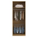 Ver imagem 5 de Guarda Roupa Modular 2 Portas 70cm Prateleiras/cabideiros Altezza Trend:freijó/titânio