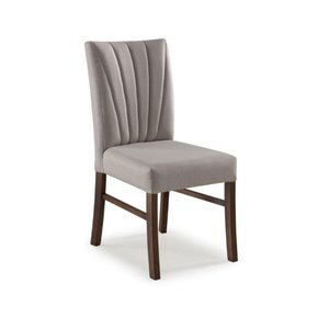 Cadeira Apolo - Acabamento Champagne - Tecido Premium Cinza