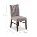 Ver imagem 2 de Cadeira Apolo - Acabamento Champagne - Tecido Premium Cinza