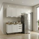 Ver imagem 4 de Cozinha Compacta Modulada 3 Peças MDF Linha Grazi Branco/Carvalho Tropical