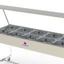 Ver imagem 2 de Buffet Térmico 10 Cubas Progás Tampas de Vidro Prb-10gn 127v