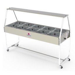 Buffet Térmico 10 Cubas Progás Tampas de Vidro Prb-10gn 127v - 1