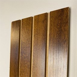 10 Painel MDF Placa Madeira Ripada Embuía Revestimento de Parede 53x15cm - 5