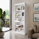 Ver imagem 1 de Estante para Livros 5 Prateleiras Viena Rofemar Móveis Branco