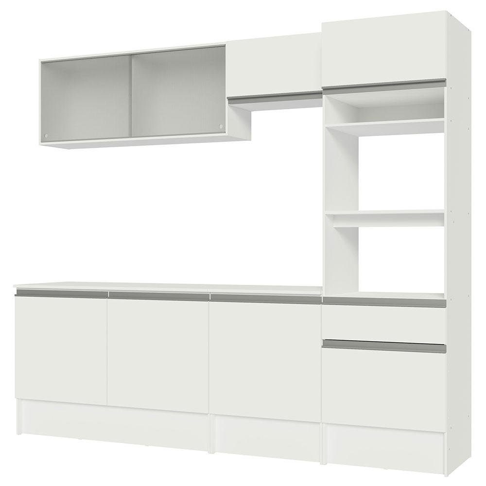 Armário de Cozinha Completa 240cm Branco Topazio Madesa 05 - 10