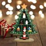 Árvore de Natal Mini em Madeira Enfeite de Mesa Natalino Decoração - 6