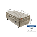Ver imagem 3 de Cama Box Bau com Colchão Solteiro Molas Max Force Pérola Bege 88x188 Fortezza Colchões