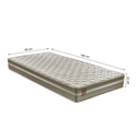 Ver imagem 4 de Cama Box Bau com Colchão Solteiro Molas Max Force Pérola Bege 88x188 Fortezza Colchões