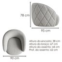 Ver imagem 3 de Poltrona Decorativa Organica Essence Base Fixa Boucle Tce 1018 Moll
