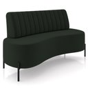 Ver imagem 2 de Sofá Chaise 2 Lugares Sala Living 160cm Pés Industrial Cayman K01 Veludo Verde - Lyam Decor
