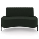 Ver imagem 3 de Sofá Chaise 2 Lugares Sala Living 160cm Pés Industrial Cayman K01 Veludo Verde - Lyam Decor