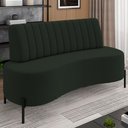 Ver imagem 1 de Sofá Chaise 2 Lugares Sala Living 160cm Pés Industrial Cayman K01 Veludo Verde - Lyam Decor