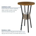 Ver imagem 5 de Mesa Bistrô Redonda Porta Gelo Madeira Maciça 70cm Bege/Marrom/Preto/Nature