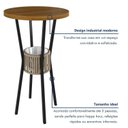 Ver imagem 6 de Mesa Bistrô Redonda Porta Gelo Madeira Maciça 70cm Bege/Marrom/Preto/Nature