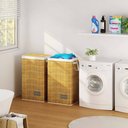Ver imagem 5 de Cesto de Roupa Suja 100l Dobrável Organizador para Lavanderia Cinza