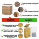 Ver imagem 7 de Cesto de Roupa Suja 100l Dobrável Organizador para Lavanderia Cinza