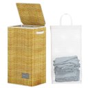 Ver imagem 3 de Cesto de Roupa Suja 100L Dobrável Organizador para Lavanderia