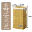 Ver imagem 2 de Cesto de Roupa Suja 100l Dobrável Organizador para Lavanderia Cinza