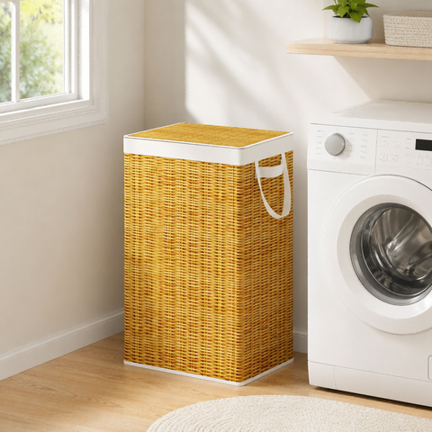 Cesto de Roupa Suja 100l Dobrável Organizador para Lavanderia Cinza