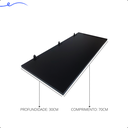 Ver imagem 3 de 1 Prateleira Preta 70X30 Com Suporte Flutuante Mdf  Organizadora Decoração Cozinha Quarto Banheiro