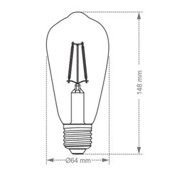 Lâmpada Led Smart Wi-fi Inteligente St64 Filamento 7w E27 Taschibra - 2