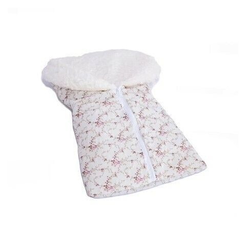 Saco de Bebê com Sherpa M - Floral Rosa