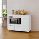 Ver imagem 3 de Balcão Multiuso para Cozinha Micro-ondas 3 Portas Lina Branco