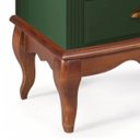 Ver imagem 4 de Mesa de Cabeceira 4 Gavetas Pés Luiz Xv Hannover 60817 - Verde Musgo/imbuia Glazer