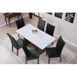 Kit de Capas de Cadeira Estofada 4 Lugares Suede Aveludado Mesa de Jantar Protege Muda a Decoração:v - 2