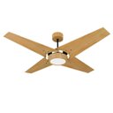 Ver imagem 1 de Ventilador de Teto Natuvent Callis Led 4 Pás Madeira Freijó 3000k Branco Quente, Luz Amarela 220v