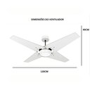 Ver imagem 5 de Ventilador de Teto Natuvent Callis Led 4 Pás Madeira Freijó 3000k Branco Quente, Luz Amarela 220v