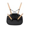Conjunto de Mesa 4 Cadeiras Pretas Eames Eiffel 90cm Base Madeira Tampo Preto Preto - 4