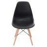Conjunto de Mesa 4 Cadeiras Pretas Eames Eiffel 90cm Base Madeira Tampo Preto Preto - 6