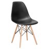 Conjunto de Mesa 4 Cadeiras Pretas Eames Eiffel 90cm Base Madeira Tampo Preto Preto - 5