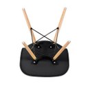 Ver imagem 5 de Conjunto de Mesa 4 Cadeiras Pretas Eames Eiffel 90cm Base Madeira Tampo Preto Preto