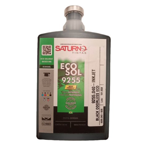 Tinta Digital Inkjet Eco Sol 9255 040 Preto Saturno 500ml 01 Unidade