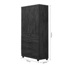 Ver imagem 3 de Roupeiro Conjugado 2 Portas 4 Gavetas New Maia Benetil Cinamomo