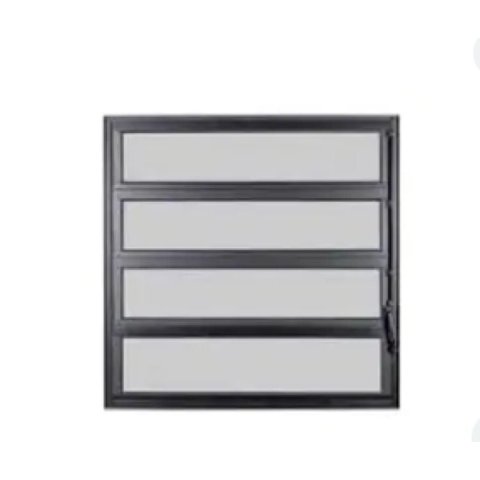 Vitrô Alumínio Preto Basculante 4V Classic - 80x80