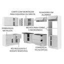 Ver imagem 5 de Armário de Cozinha Completa de Canto 100% MDF 419cm Frentes Branco Brilho Acordes Madesa 03